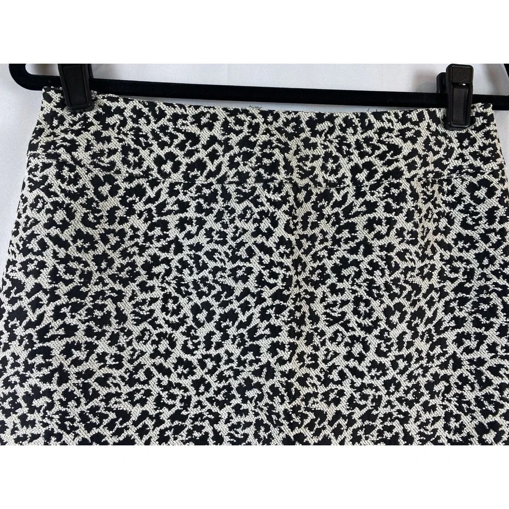 Abercrombie & Fitch Black Cream Lined‎ Mini Pencil Skirt Women's Size 8